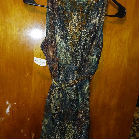 Karen Kane women's green brown dress  size medium A-53 - Picture 4 of 5